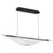 Nuvo Geneva, 46 Inch LED Island Pendant, Matte Black, Silk Screened Acrylic Lens 62/2023 - alternate 1
